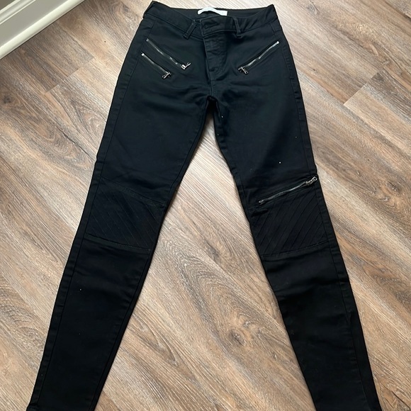 Zara Denim - zara black skinny jean with zippers size 4/36